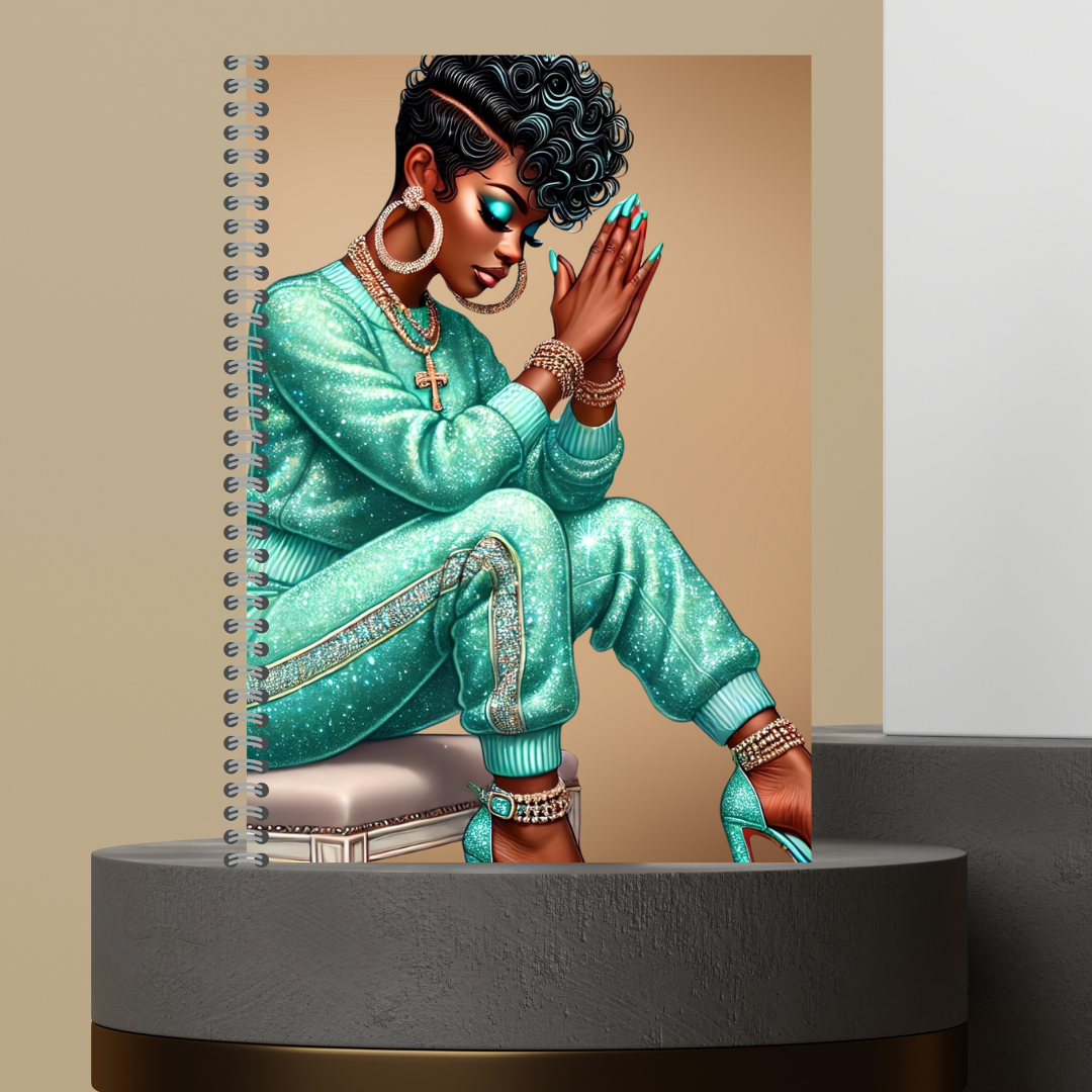 Camo Girl Lined Paper Journal Hard Cover Matte Finish