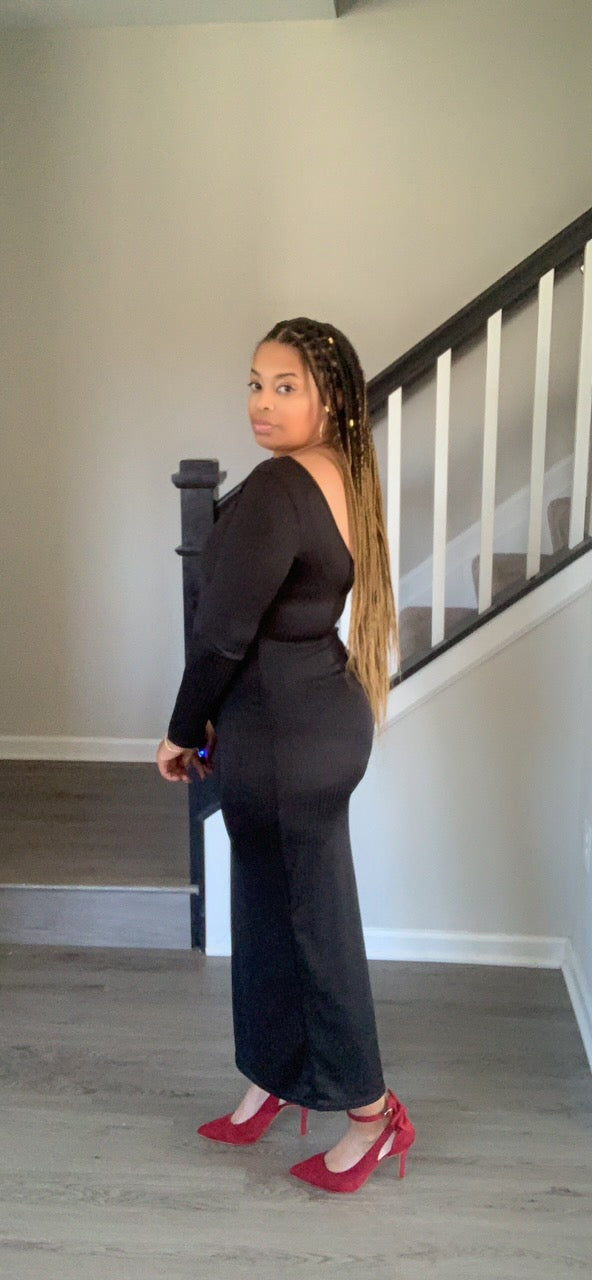 The Pencil Girl Dress (Black)