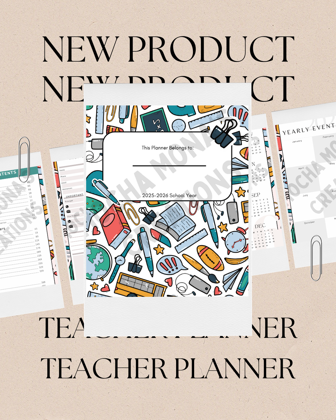 2025-2026 Teacher Planner School Year Weekly Planner with To Do Lists & Meeting Notes 400 Pages for Structured Time Management