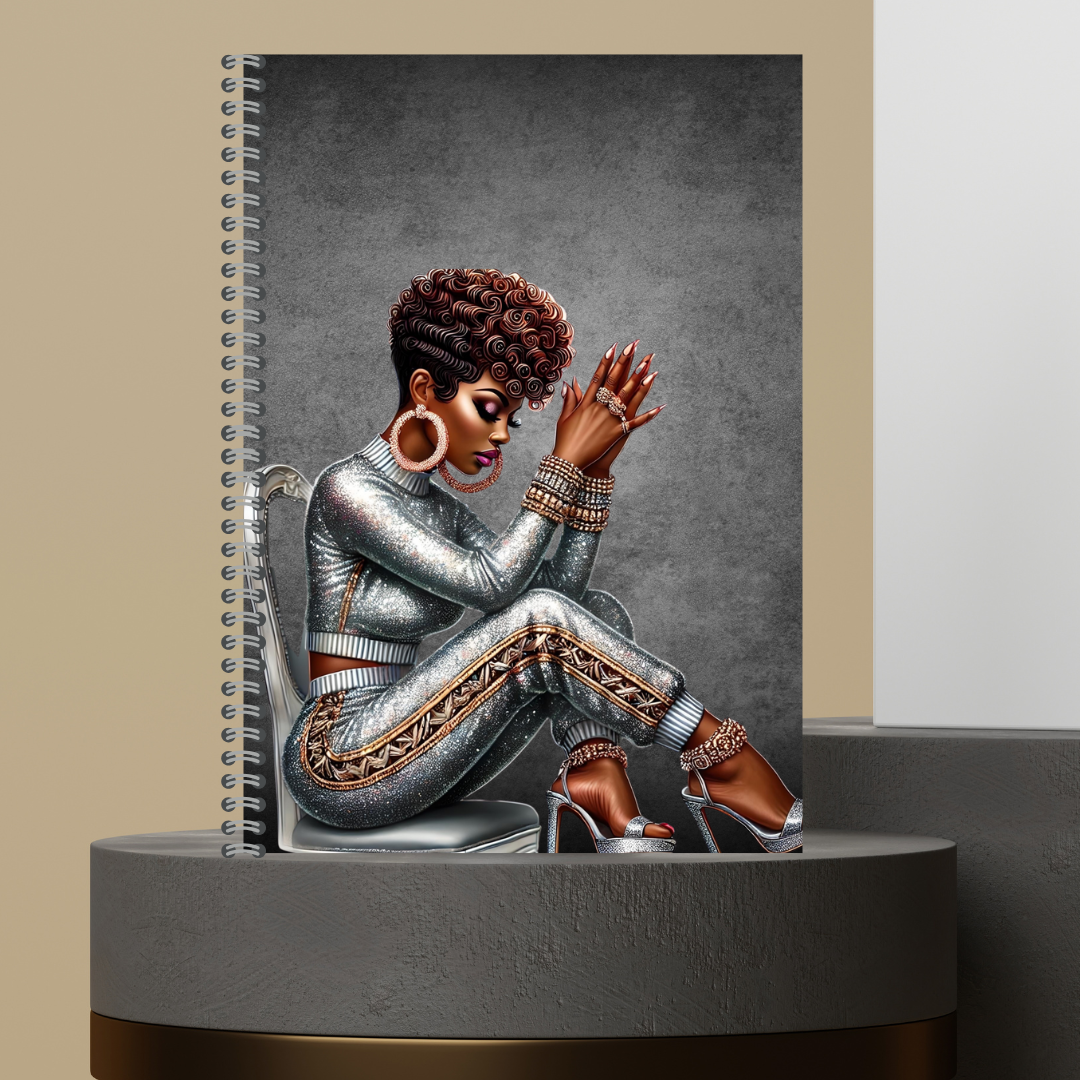Camo Girl Lined Paper Journal Hard Cover Matte Finish