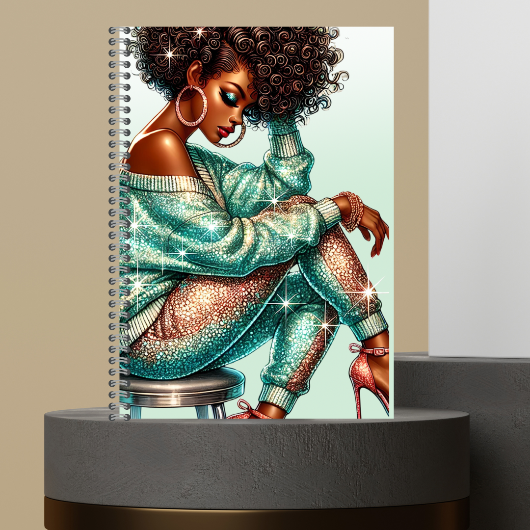 Camo Girl Lined Paper Journal Hard Cover Matte Finish