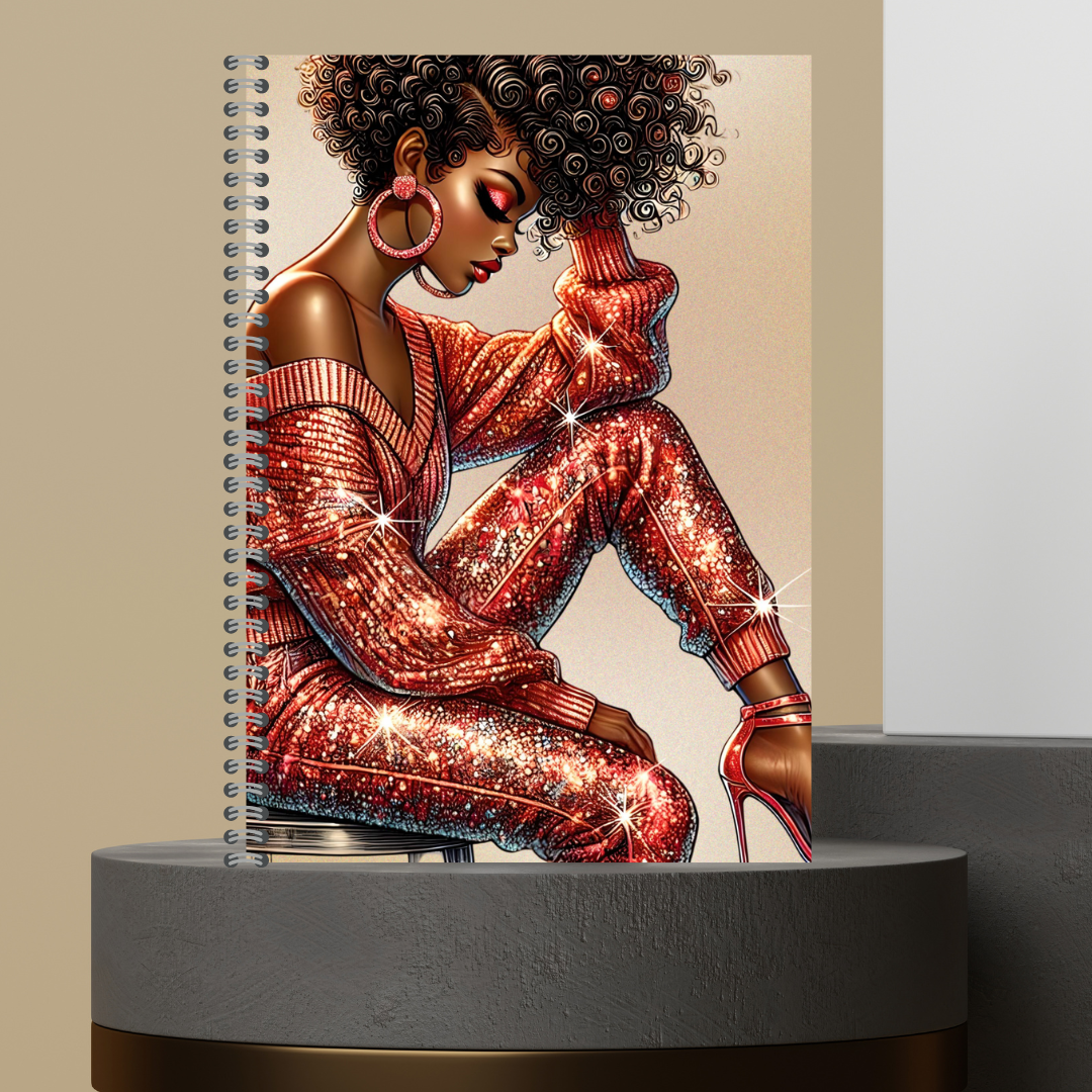 Camo Girl Lined Paper Journal Hard Cover Matte Finish