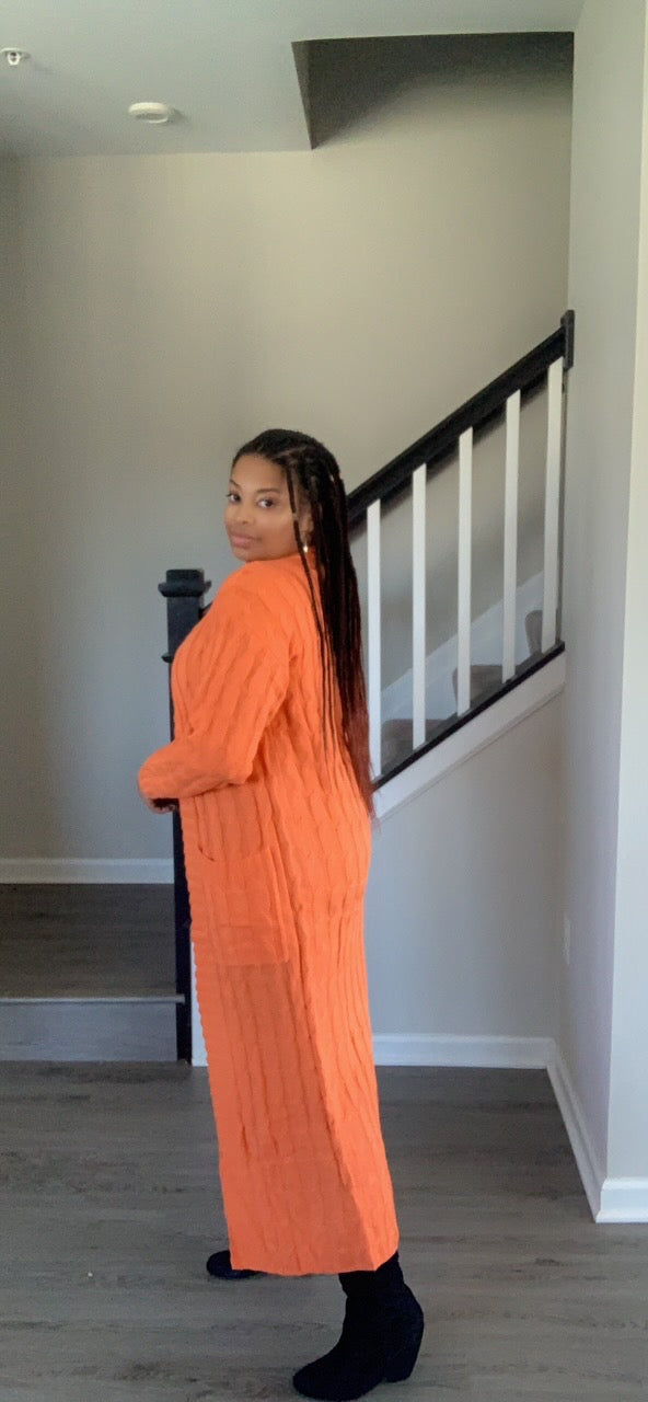 Mocha's Everyday Cardigan (Orange)