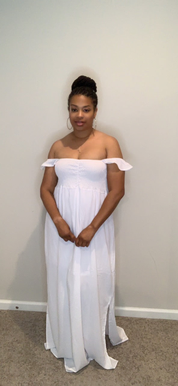 The Zoe Maxi Dress (White)