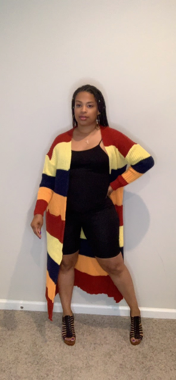 The Contrast Cardigan (Yellow)