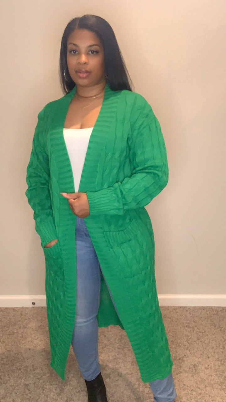 Mocha's Everyday Cardigan (Green)