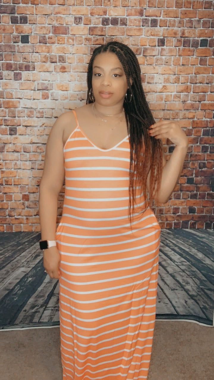 The Nadia Maxi Dress (Orange)