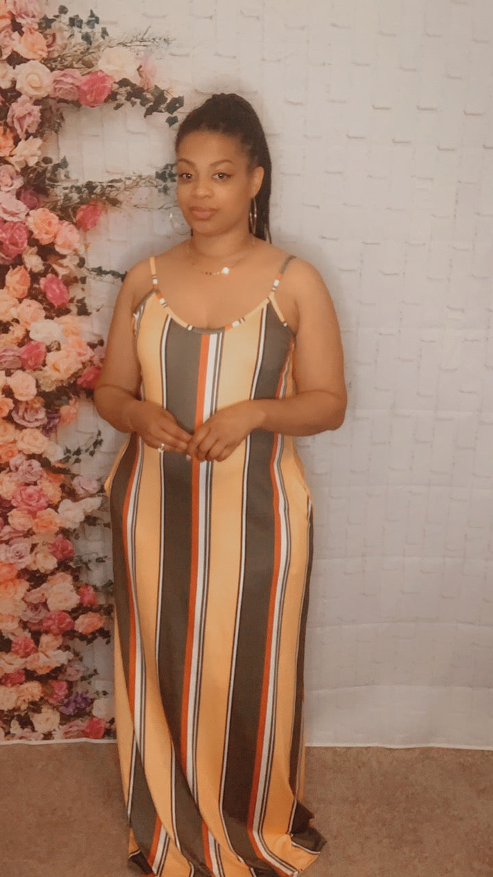 The Beenie Girl Maxi Dress (Yellow/Green)