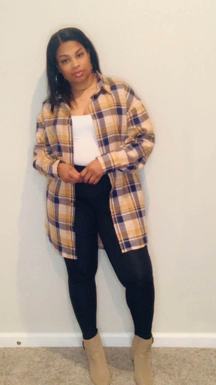 The Grady Shirt Dress (Yellow)