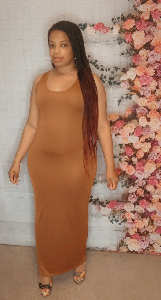 The Amina Dress (Brown)