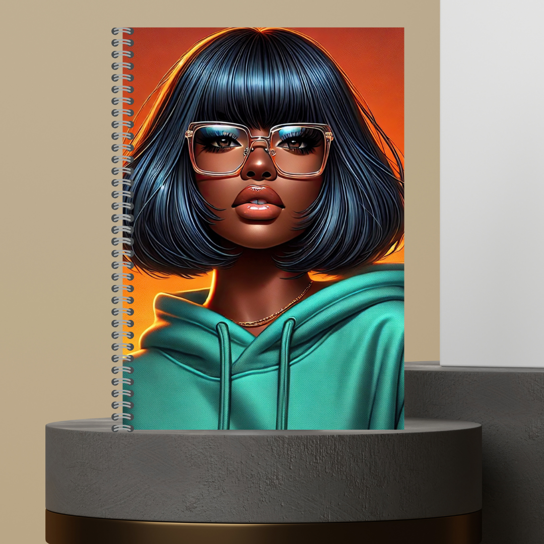 Made to Order Glasses Girlies Character Journal with Lined Paper - Customizable Design, Ideal for Writing and Personalization
