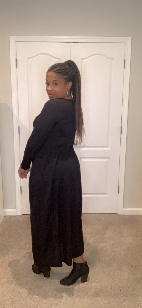 The Slim Fit Jumpsuit Set (Black)