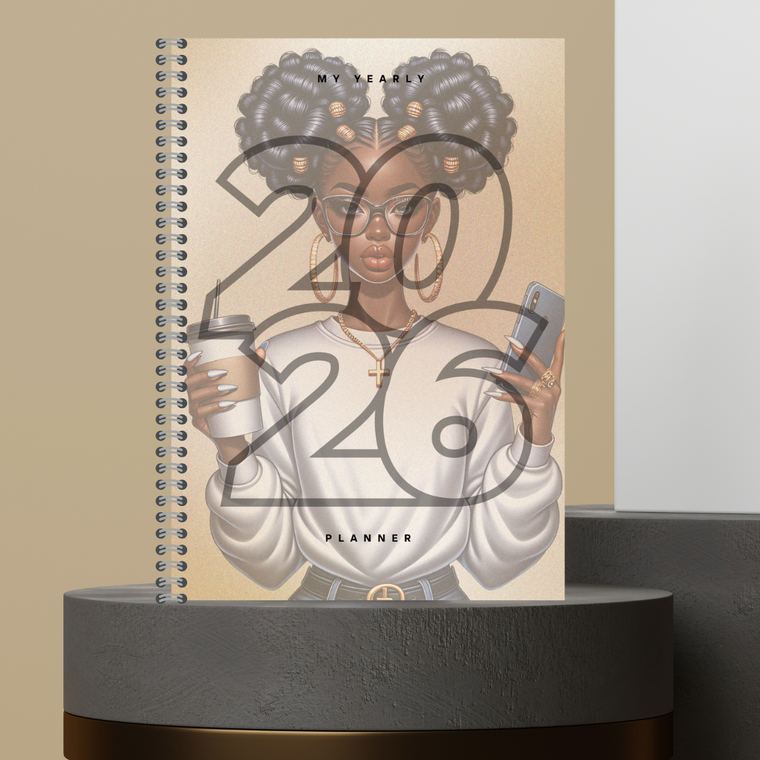 [Made to Order] 2026 Yearly Planner with Monthly Overview + Weekly Planner +Bill Tracker + Budget Planner and Notes Matte Finish Hard Cover