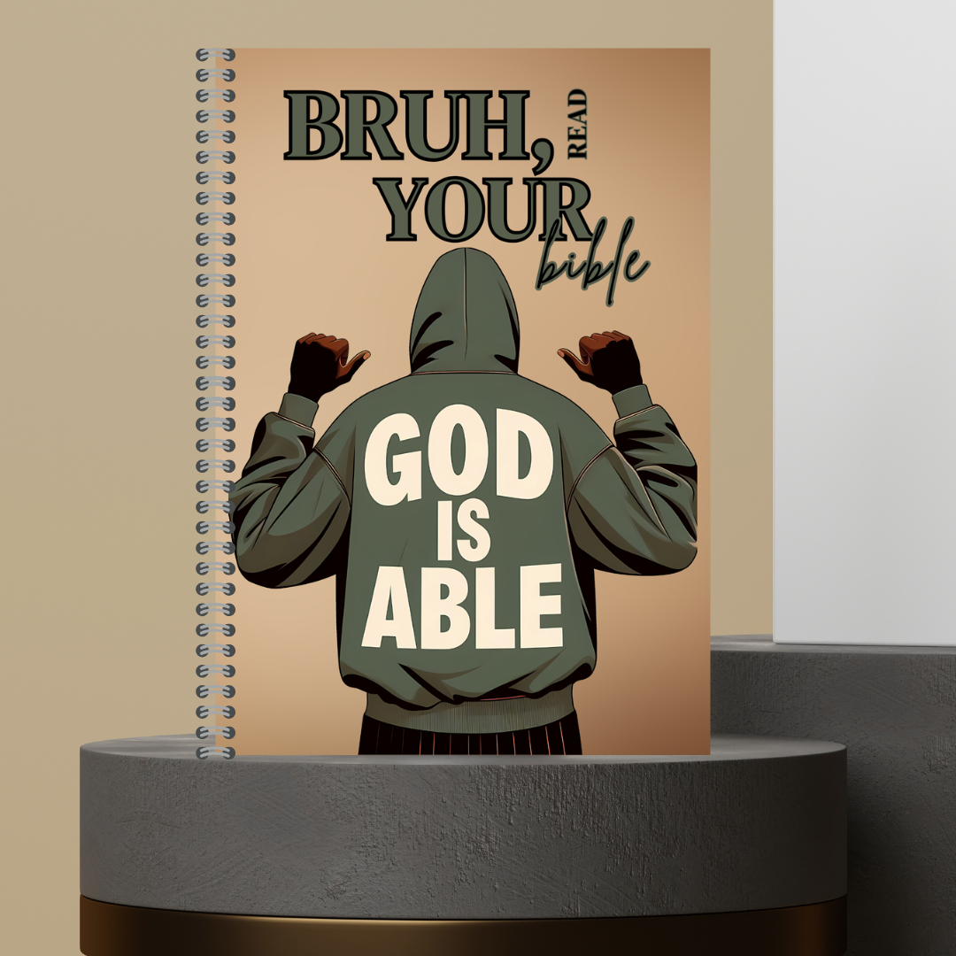 56. [Made to Order] 2026 Bruh, Read Your Bible Bible Study Notes Hard Cover Character Journal with Bible Study Inserts