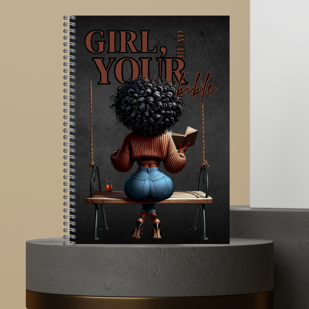 61.  [Made to Order] 2026 Girl Read Your Bible Bible Study Notes Journal - Hardcover Spiral Notebook with 120 Pages for Spiritual Journey