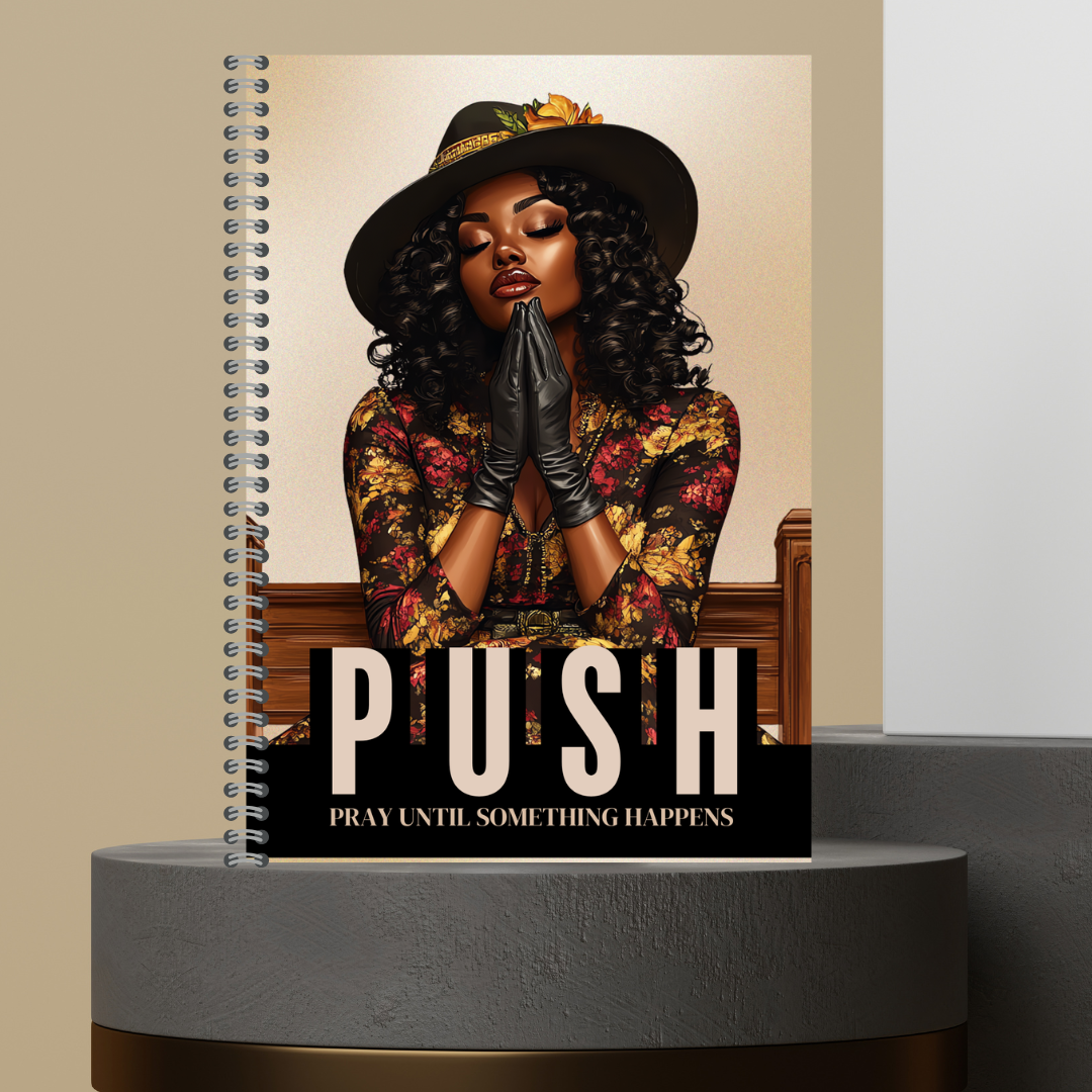 58. 2026 P.U.S.H. Pray Until Something Happens Prayer Journal Matte Hard Cover 120 Pages Spiral Bound Notepad for Spiritual Growth Encourages Consistent Prayer