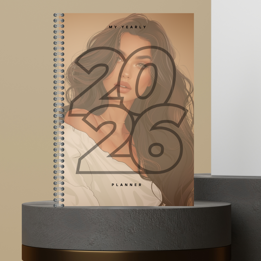 [Made to Order] 2026 Yearly Planner with Monthly Overview + Weekly Planner +Bill Tracker + Budget Planner and Notes Matte Finish Hard Cover