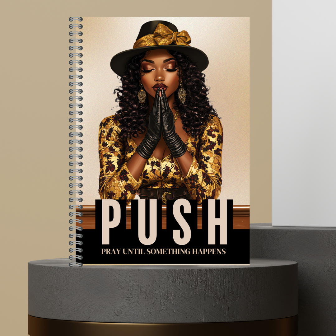58. 2026 P.U.S.H. Pray Until Something Happens Prayer Journal Matte Hard Cover 120 Pages Spiral Bound Notepad for Spiritual Growth Encourages Consistent Prayer