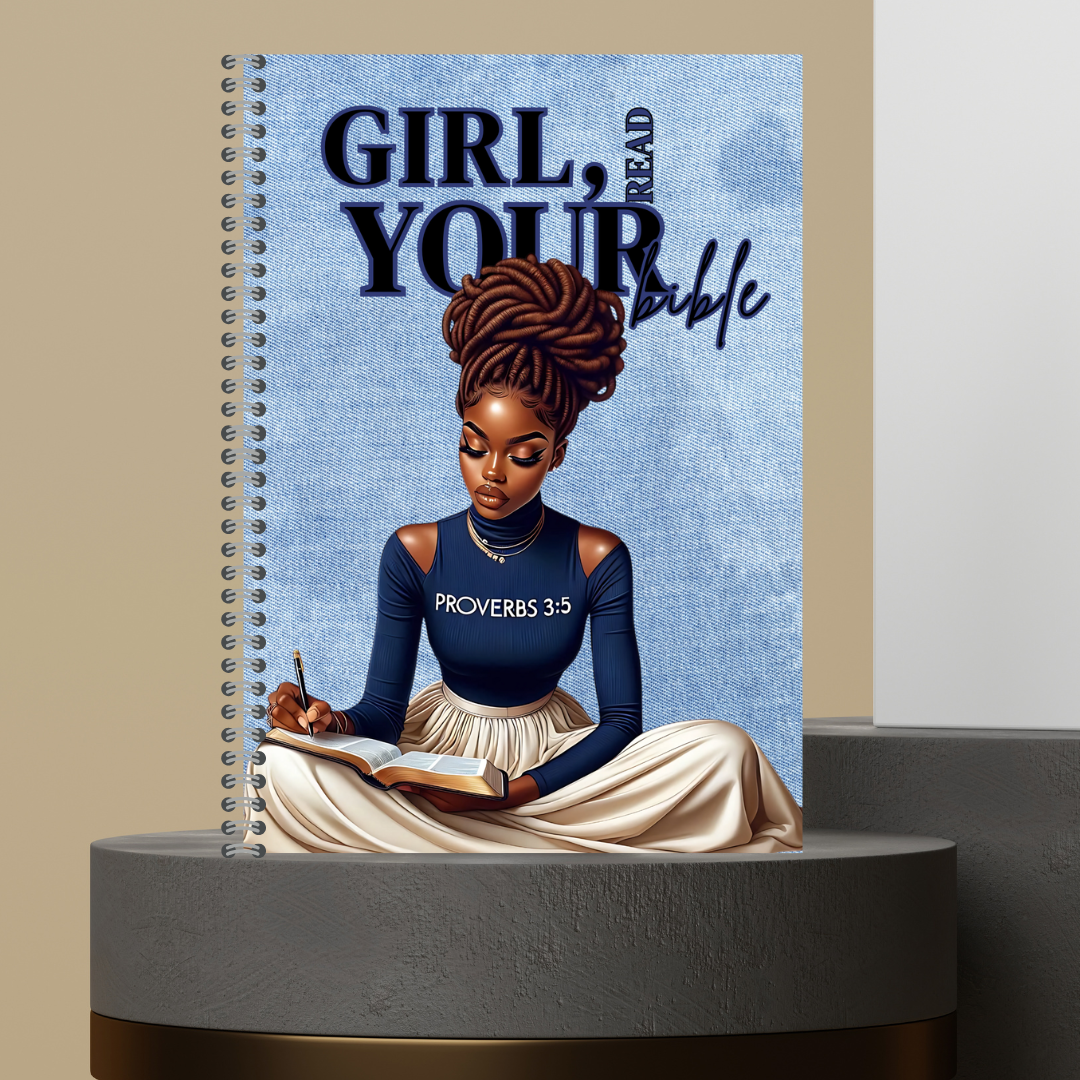 61.  [Made to Order] 2026 Girl Read Your Bible Bible Study Notes Journal - Hardcover Spiral Notebook with 120 Pages for Spiritual Journey