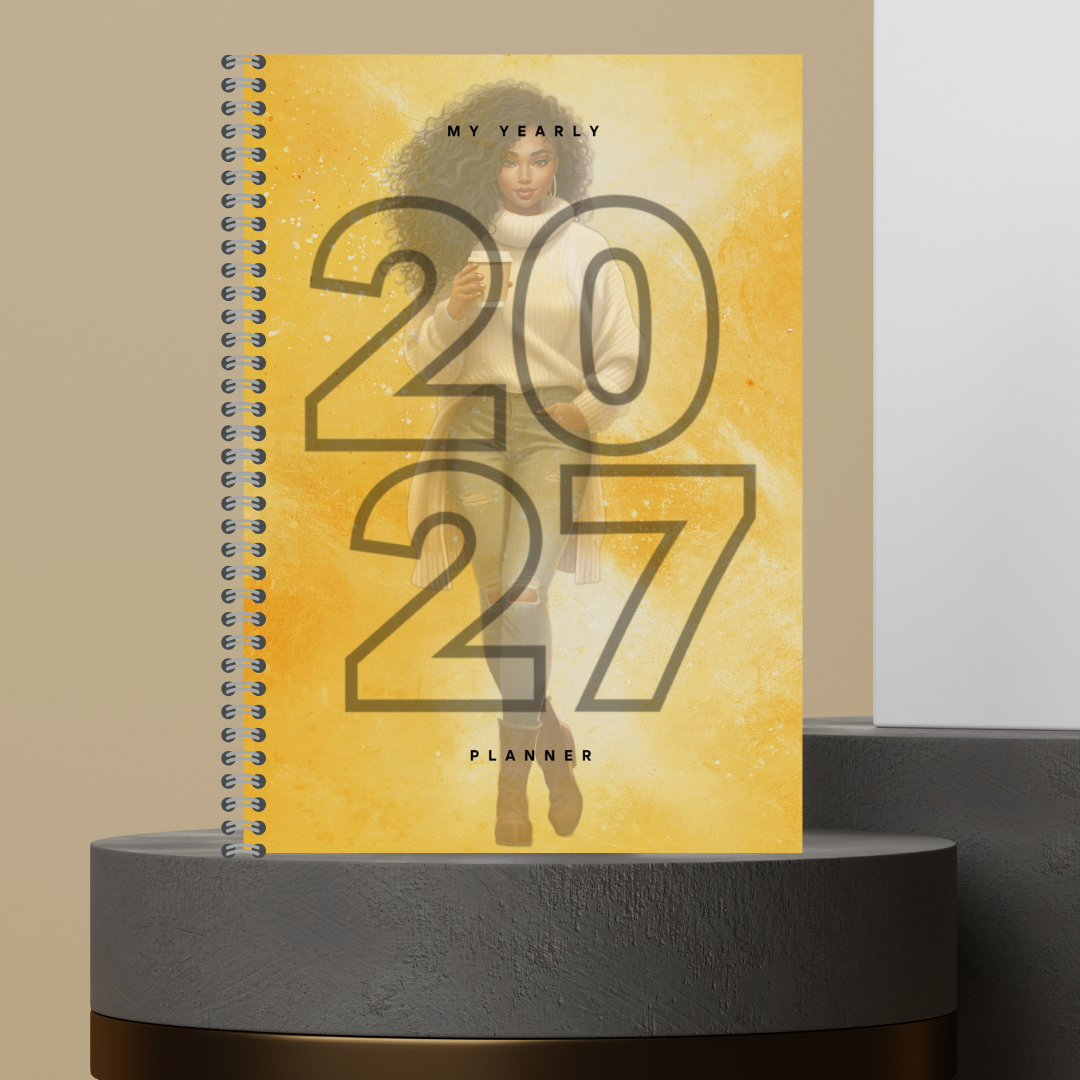 [Made to Order] My 2027 Yearly Planner | Weekly & Monthly Planner | Undated | Goal & Productivity Planner | Hardcover Wired Planner