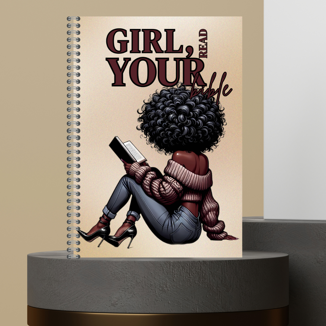 61.  [Made to Order] 2026 Girl Read Your Bible Bible Study Notes Journal - Hardcover Spiral Notebook with 120 Pages for Spiritual Journey