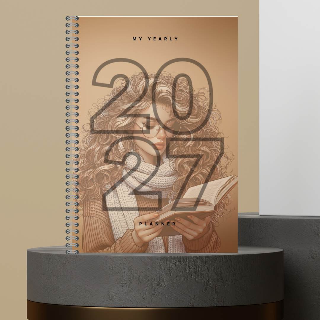 [Made to Order] My 2027 Yearly Planner | Weekly & Monthly Planner | Undated | Goal & Productivity Planner | Hardcover Wired Planner