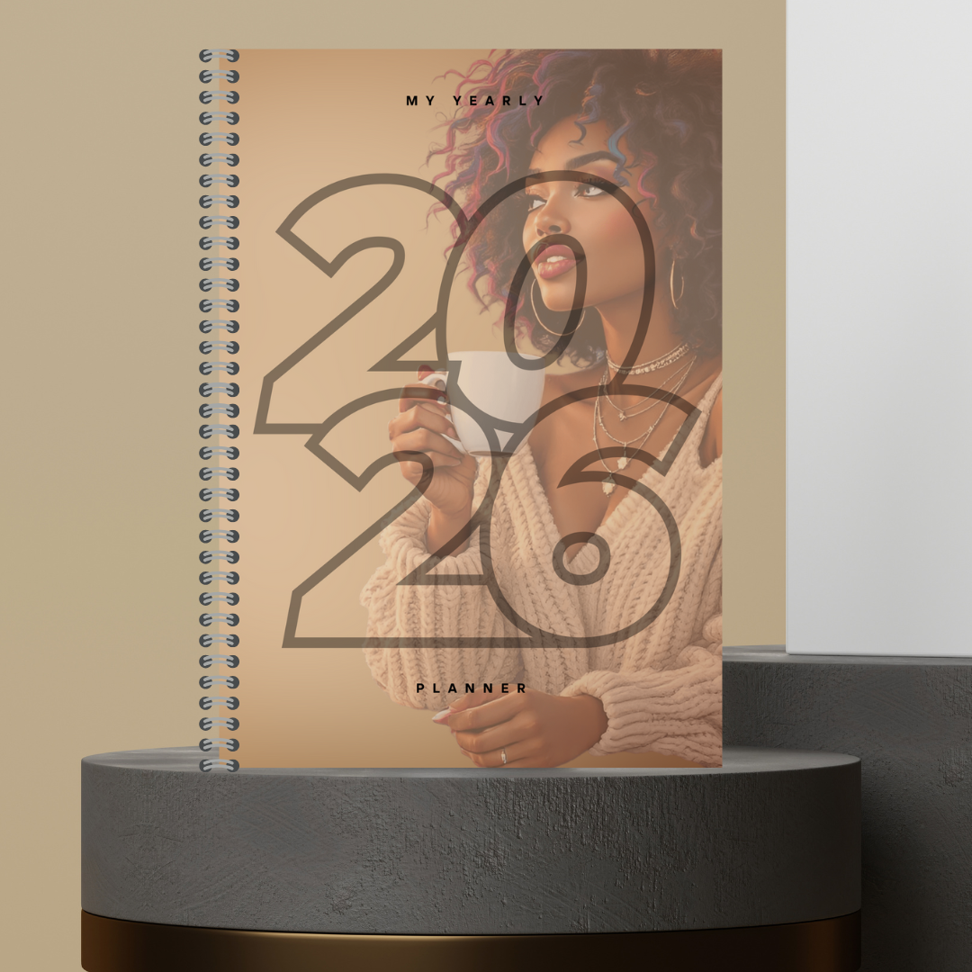 [Made to Order] 2026 Yearly Planner with Monthly Overview + Weekly Planner +Bill Tracker + Budget Planner and Notes Matte Finish Hard Cover