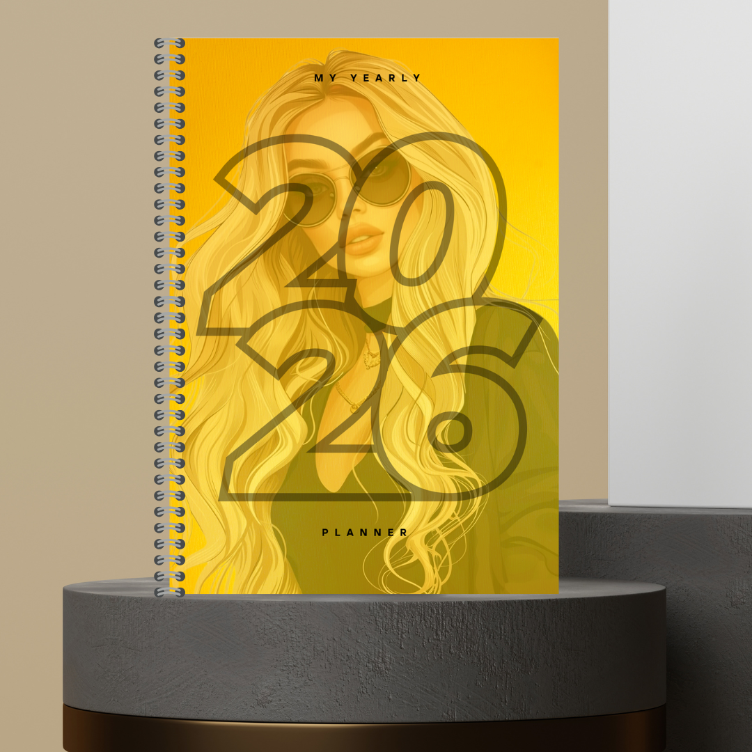 [Made to Order] 2026 Yearly Planner with Monthly Overview + Weekly Planner +Bill Tracker + Budget Planner and Notes Matte Finish Hard Cover