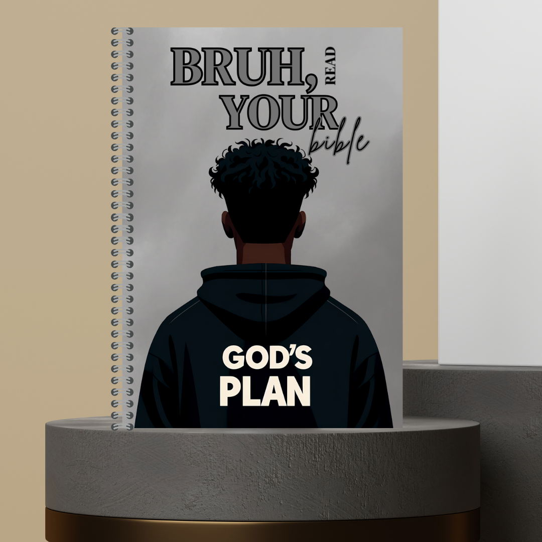 56. [Made to Order] 2026 Bruh, Read Your Bible Bible Study Notes Hard Cover Character Journal with Bible Study Inserts