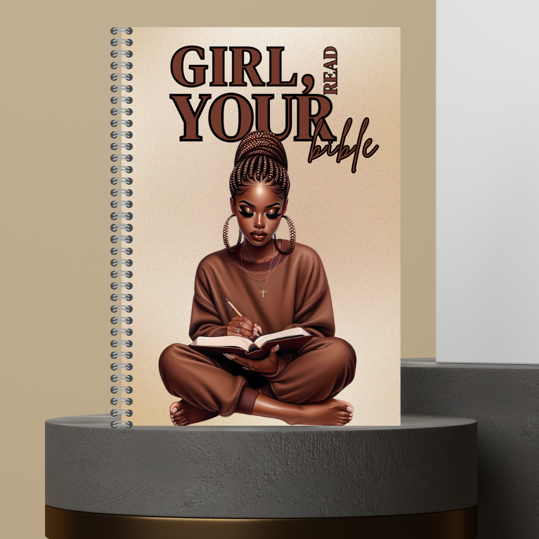 61.  [Made to Order] 2026 Girl Read Your Bible Bible Study Notes Journal - Hardcover Spiral Notebook with 120 Pages for Spiritual Journey