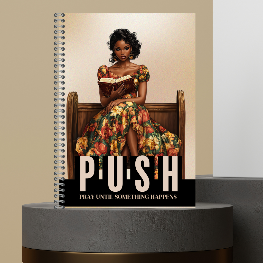 58. 2026 P.U.S.H. Pray Until Something Happens Prayer Journal Matte Hard Cover 120 Pages Spiral Bound Notepad for Spiritual Growth Encourages Consistent Prayer