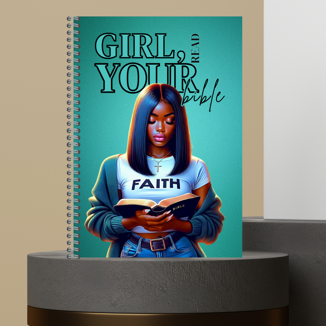 61.  [Made to Order] 2026 Girl Read Your Bible Bible Study Notes Journal - Hardcover Spiral Notebook with 120 Pages for Spiritual Journey