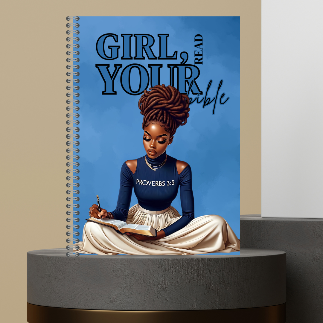 61.  [Made to Order] 2026 Girl Read Your Bible Bible Study Notes Journal - Hardcover Spiral Notebook with 120 Pages for Spiritual Journey