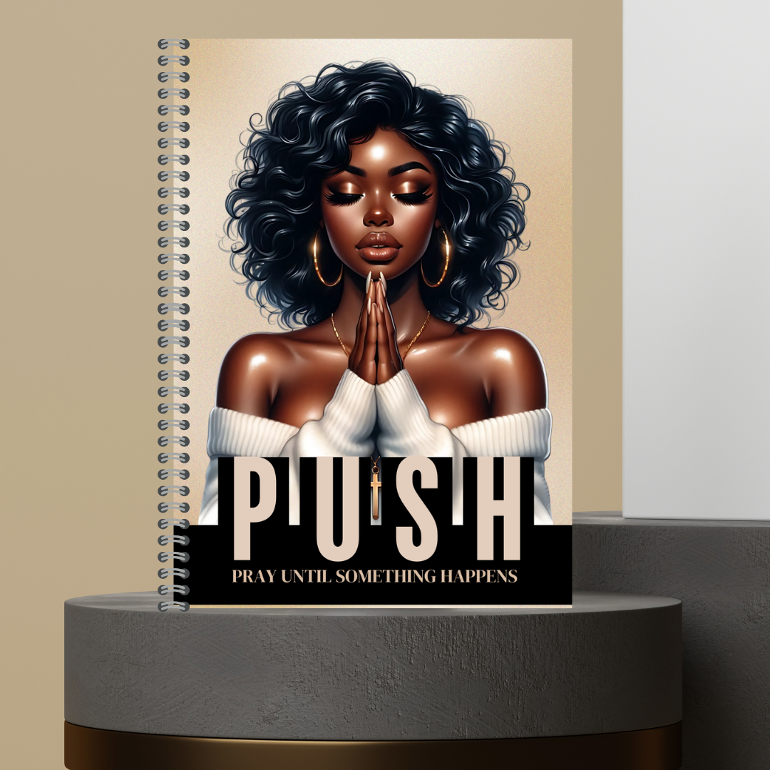58. 2026 P.U.S.H. Pray Until Something Happens Prayer Journal Matte Hard Cover 120 Pages Spiral Bound Notepad for Spiritual Growth Encourages Consistent Prayer