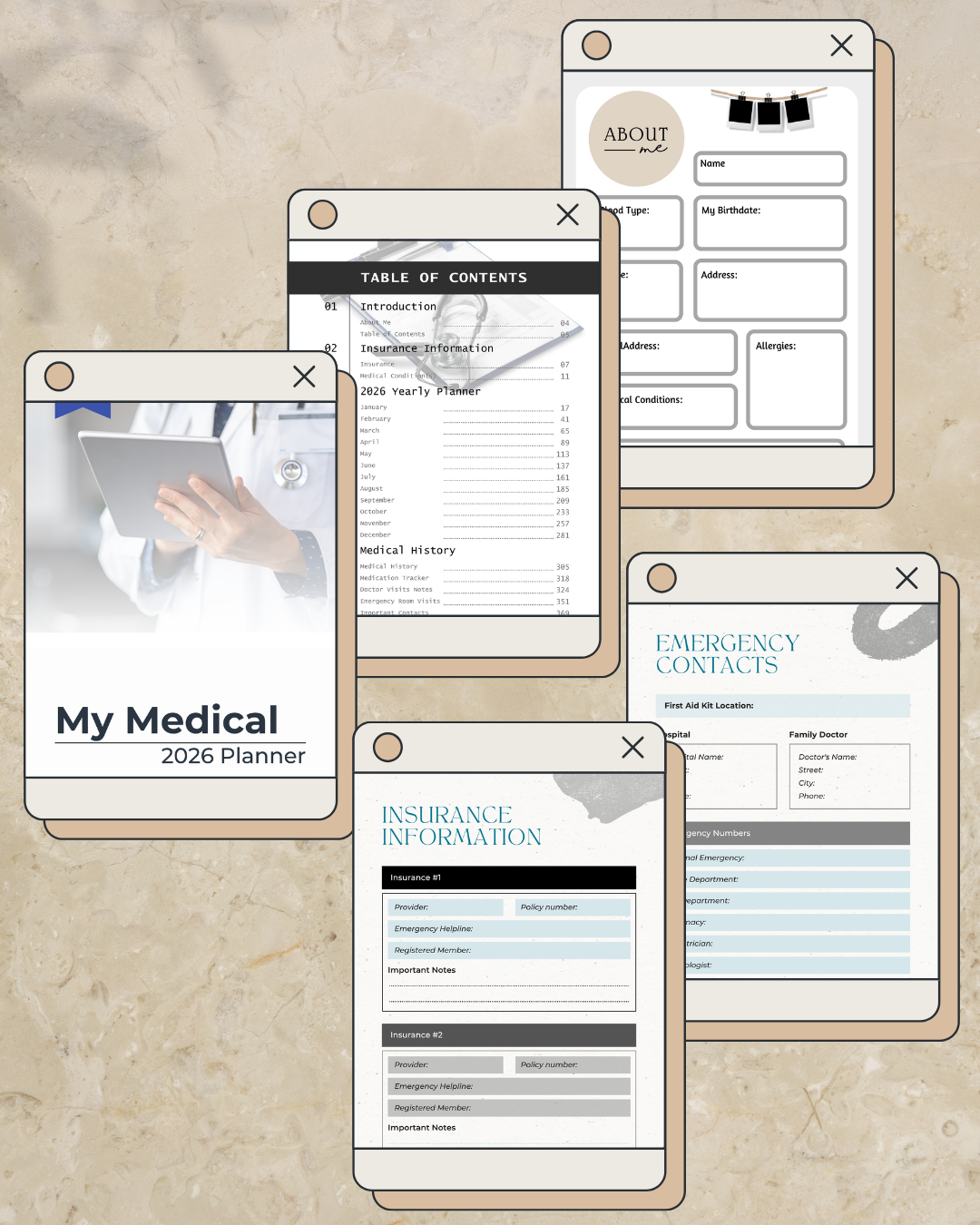[Made to Order] My Medical 2026 Planner with Medication Tracker Blood Pressure Tracker Weekly Planner Doctor Notes for Health Management