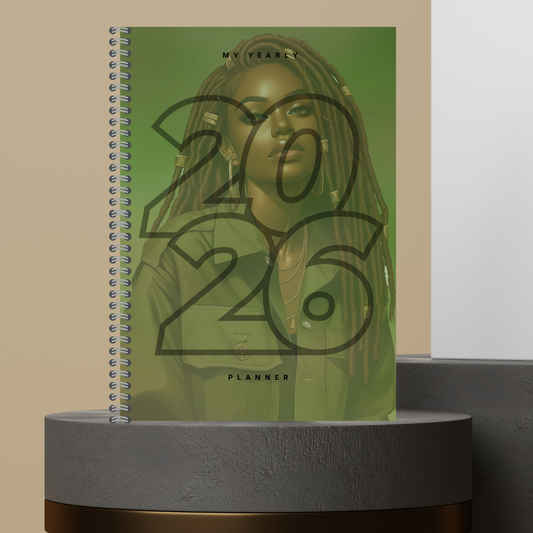 [Made to Order] 2026 Yearly Planner with Monthly Overview + Weekly Planner +Bill Tracker + Budget Planner and Notes Matte Finish Hard Cover