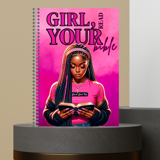 61.  [Made to Order] 2026 Girl Read Your Bible Bible Study Notes Journal - Hardcover Spiral Notebook with 120 Pages for Spiritual Journey