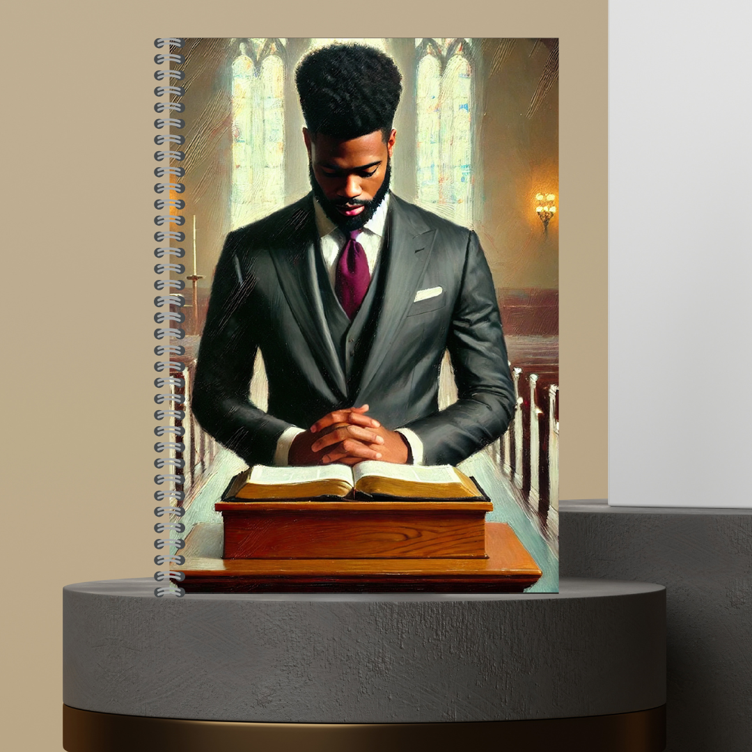 Men That Pray 2025 Journal - Matte Hard Cover with Lined Paper, 120 Pages, Spiral Binding, Perfect for Spiritual Practices & Prayer Reflections