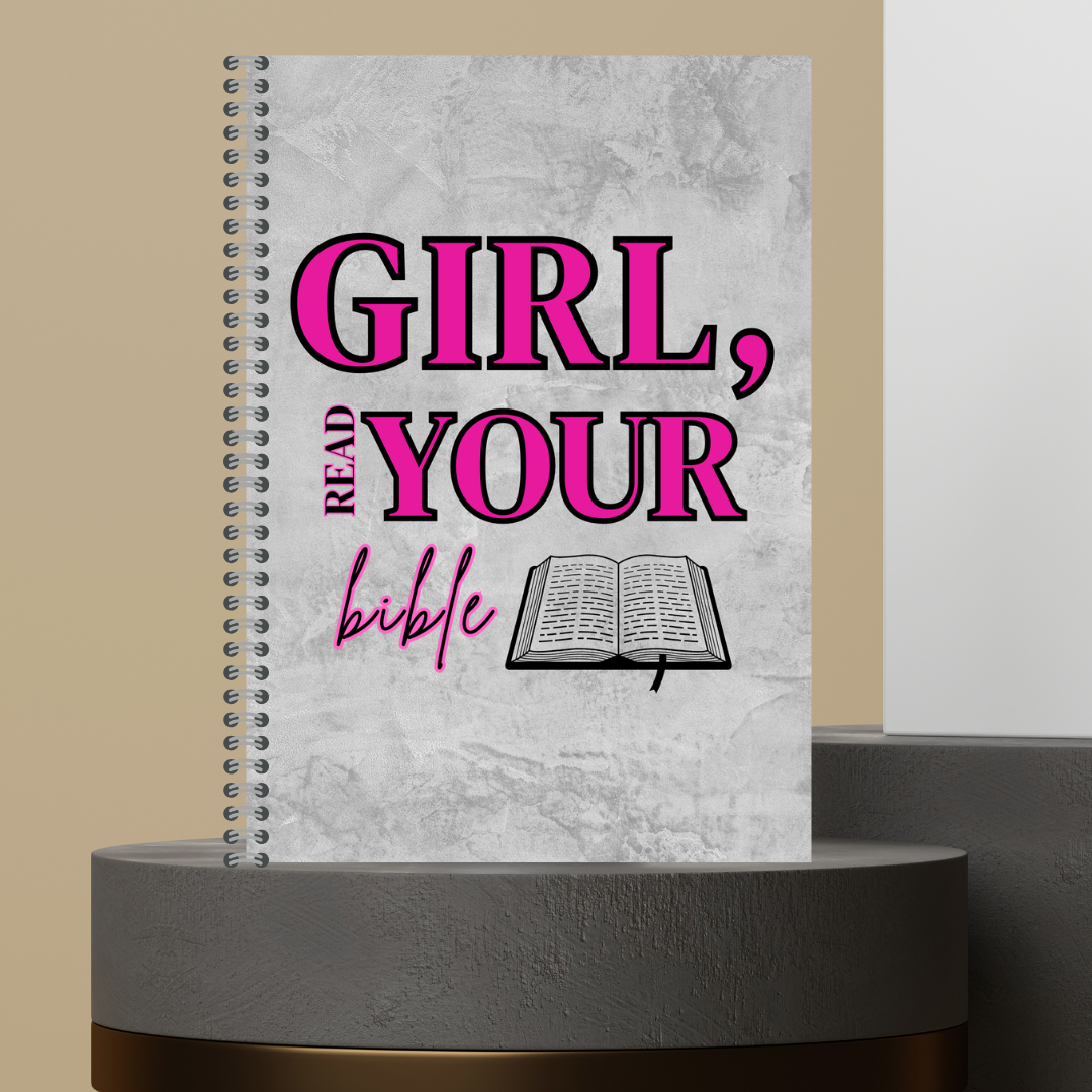 61.  [Made to Order] 2026 Girl Read Your Bible Bible Study Notes Journal - Hardcover Spiral Notebook with 120 Pages for Spiritual Journey