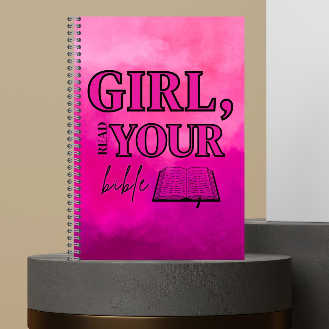 61.  [Made to Order] 2026 Girl Read Your Bible Bible Study Notes Journal - Hardcover Spiral Notebook with 120 Pages for Spiritual Journey