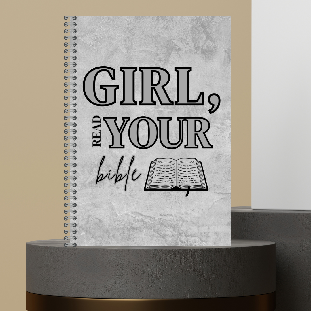 61.  [Made to Order] 2026 Girl Read Your Bible Bible Study Notes Journal - Hardcover Spiral Notebook with 120 Pages for Spiritual Journey