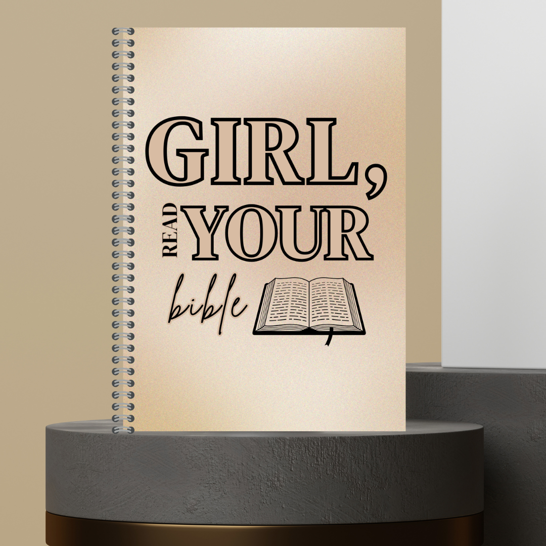 61.  [Made to Order] 2026 Girl Read Your Bible Bible Study Notes Journal - Hardcover Spiral Notebook with 120 Pages for Spiritual Journey