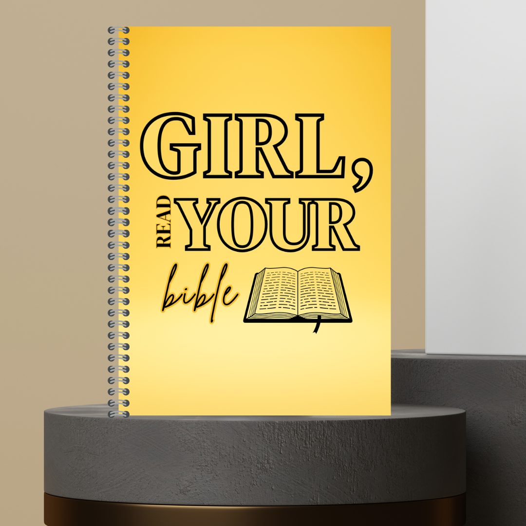 61.  [Made to Order] 2026 Girl Read Your Bible Bible Study Notes Journal - Hardcover Spiral Notebook with 120 Pages for Spiritual Journey