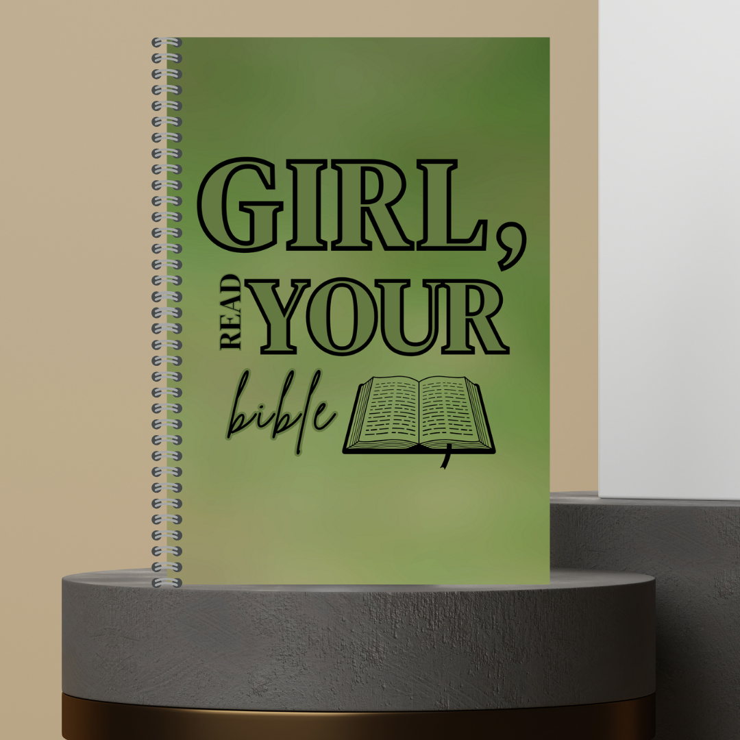 61.  [Made to Order] 2026 Girl Read Your Bible Bible Study Notes Journal - Hardcover Spiral Notebook with 120 Pages for Spiritual Journey