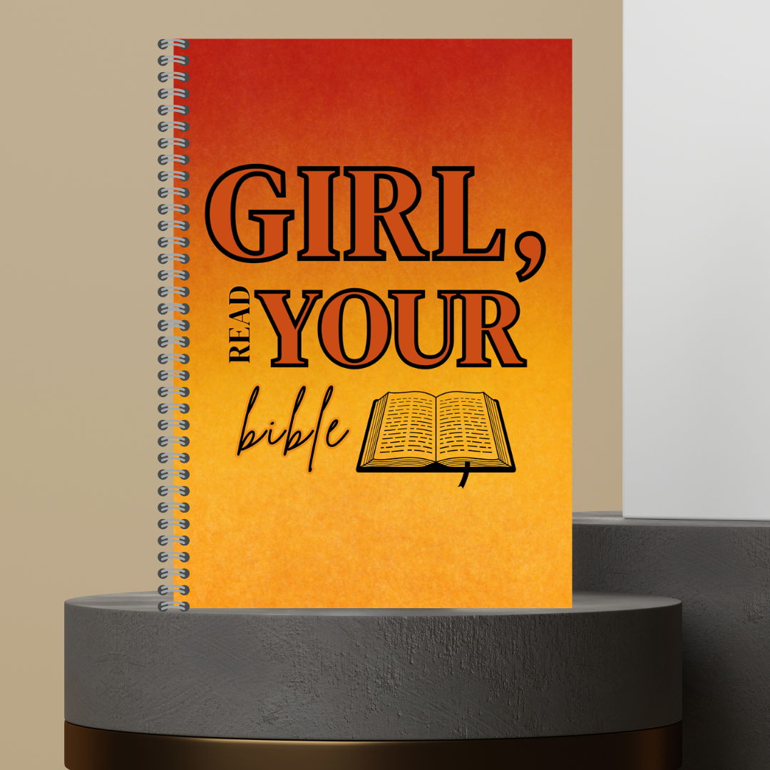 61.  [Made to Order] 2026 Girl Read Your Bible Bible Study Notes Journal - Hardcover Spiral Notebook with 120 Pages for Spiritual Journey