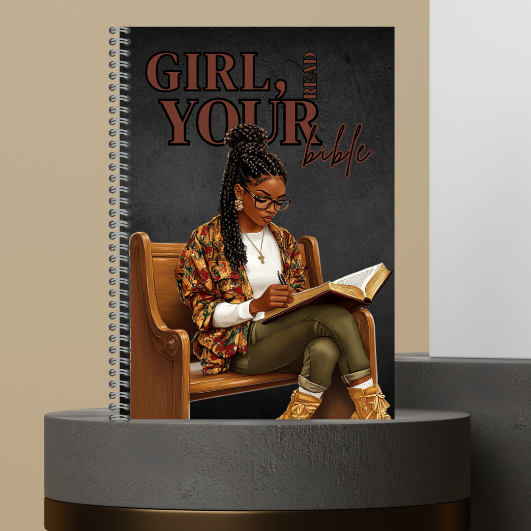 61.  [Made to Order] 2026 Girl Read Your Bible Bible Study Notes Journal - Hardcover Spiral Notebook with 120 Pages for Spiritual Journey