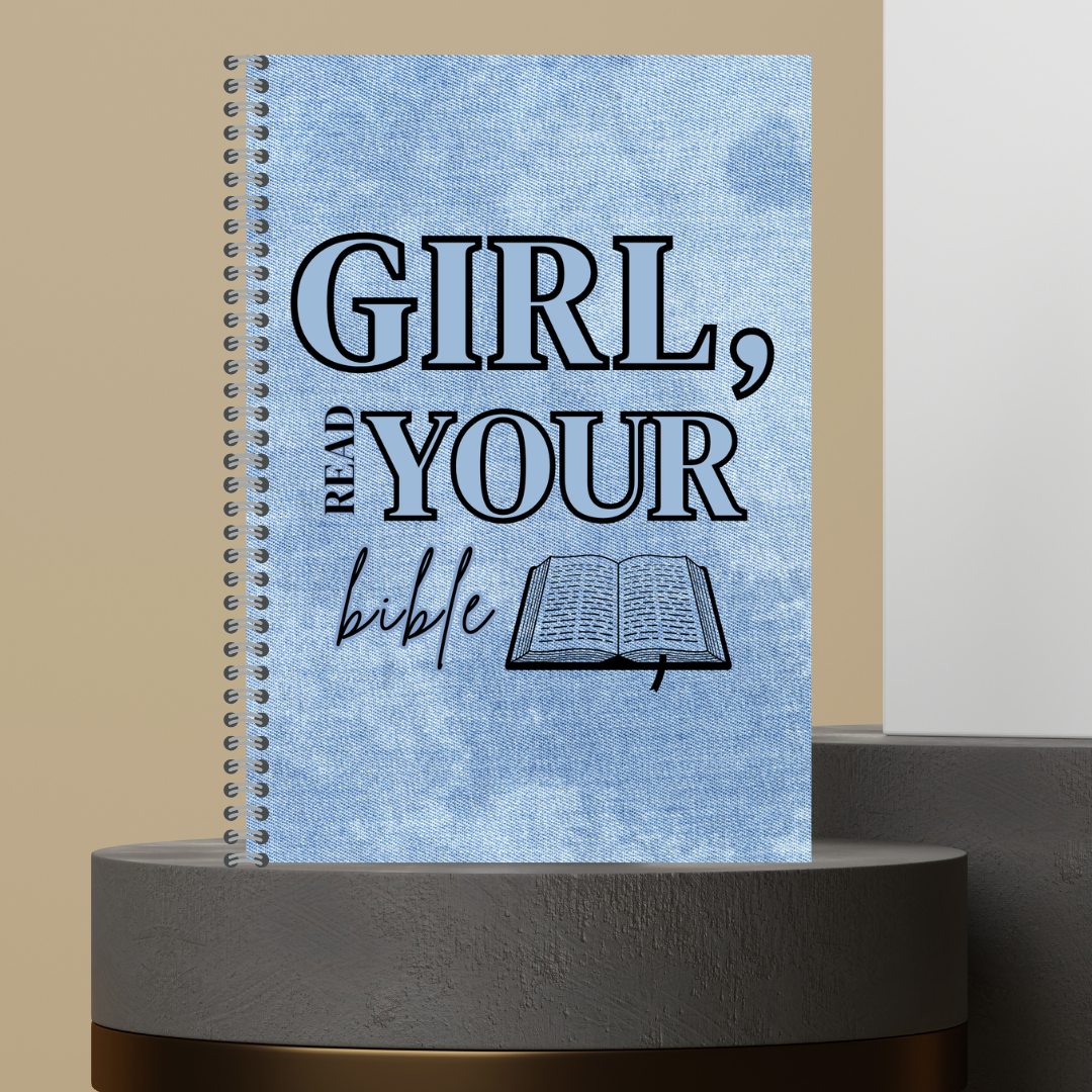 61.  [Made to Order] 2026 Girl Read Your Bible Bible Study Notes Journal - Hardcover Spiral Notebook with 120 Pages for Spiritual Journey