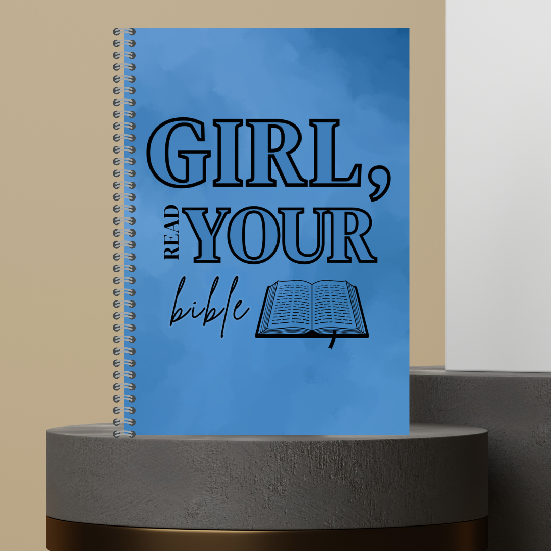 61.  [Made to Order] 2026 Girl Read Your Bible Bible Study Notes Journal - Hardcover Spiral Notebook with 120 Pages for Spiritual Journey
