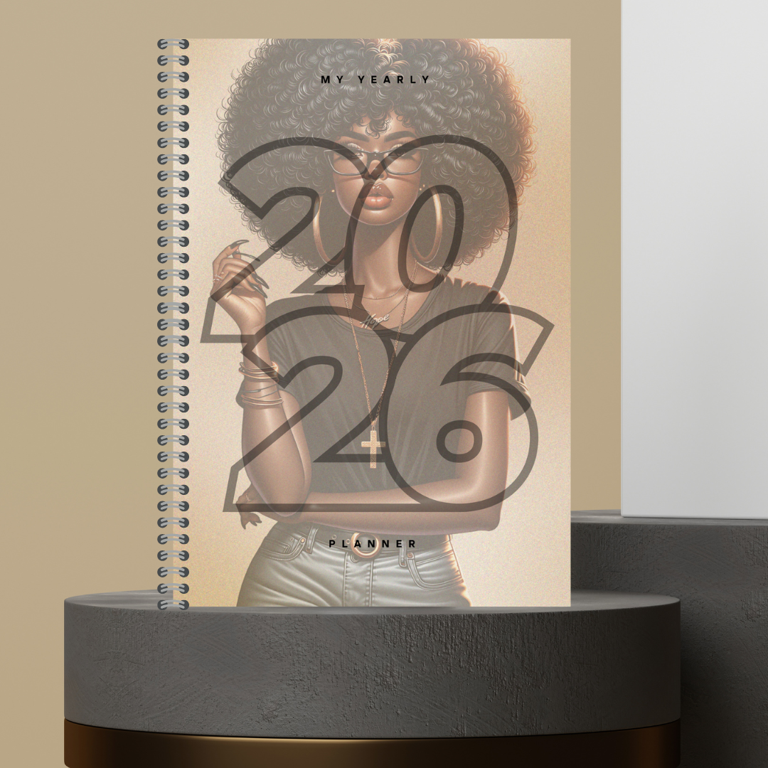 [Made to Order] 2026 Yearly Planner with Monthly Overview + Weekly Planner +Bill Tracker + Budget Planner and Notes Matte Finish Hard Cover