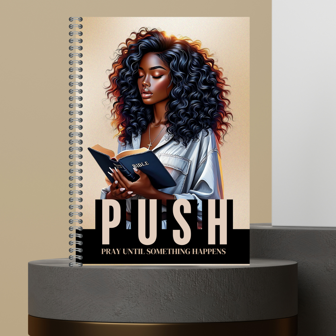 58. 2026 P.U.S.H. Pray Until Something Happens Prayer Journal Matte Hard Cover 120 Pages Spiral Bound Notepad for Spiritual Growth Encourages Consistent Prayer